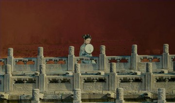 リアルな写真から Painting - ドラマに登場する中国の美少女 延西宮の物語 写真からアートへ